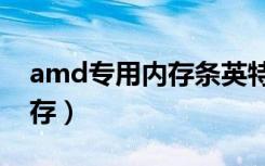 amd专用内存条英特尔能用吗（amd专用内存）