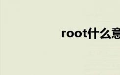 root什么意思（root）