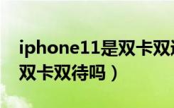 iphone11是双卡双通双待吗（iphone11是双卡双待吗）