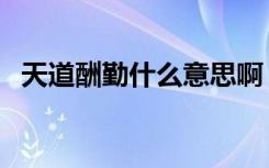 天道酬勤什么意思啊（天道酬勤什么意思）