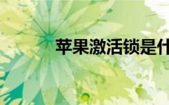 苹果激活锁是什么（苹果激活）