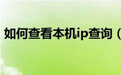 如何查看本机ip查询（如何查看本机ip地址）