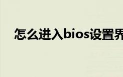 怎么进入bios设置界面（怎么进入bios）