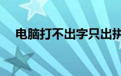 电脑打不出字只出拼音（电脑打不出字）