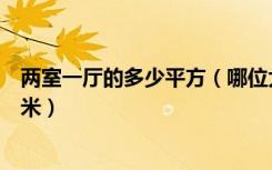 两室一厅的多少平方（哪位大神清楚两室一厅大概多少平方米）