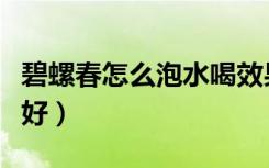 碧螺春怎么泡水喝效果最好（碧螺春怎么泡最好）