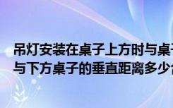 吊灯安装在桌子上方时与桌子的垂直距离应该是多少（吊灯与下方桌子的垂直距离多少合适）