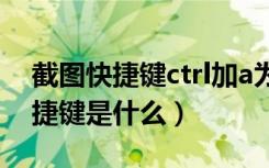 截图快捷键ctrl加a为什么截不了图（截图快捷键是什么）