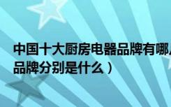 中国十大厨房电器品牌有哪几个排行榜（全国十大厨房电器品牌分别是什么）