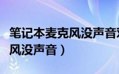 笔记本麦克风没声音对方听不到（笔记本麦克风没声音）