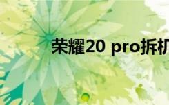 荣耀20 pro拆机（荣耀20 pro）