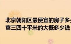 北京朝阳区最便宜的房子多少钱一平米（北京朝阳小户型公寓三四十平米的大概多少钱）