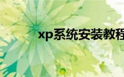 xp系统安装教程（xp系统安装）