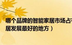 哪个品牌的智能家居市场占有率大（全国哪个城市的智能家居发展最好的地方）