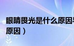 眼睛畏光是什么原因导致的（眼睛畏光是什么原因）