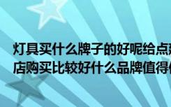 灯具买什么牌子的好呢给点建议（吊灯专卖店选购要去哪个店购买比较好什么品牌值得信赖）