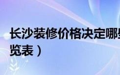 长沙装修价格决定哪些因素（长沙装修价格一览表）