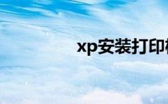 xp安装打印机（xp安装）