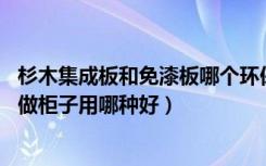 杉木集成板和免漆板哪个环保（免漆板和杉木集成板哪个好,做柜子用哪种好）