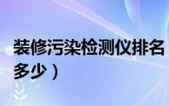 装修污染检测仪排名（装修污染检测仪价格是多少）