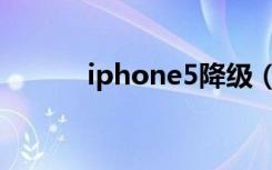 iphone5降级（iphone5越狱）