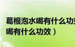 葛根泡水喝有什么功效作用和用量（葛根泡水喝有什么功效）