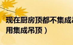 现在厨房顶都不集成吊顶了吗（为什么厨房要用集成吊顶）