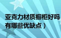 亚克力材质橱柜好吗（亚克力橱柜台面耐磨吗有哪些优缺点）