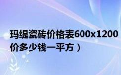 玛缇瓷砖价格表600x1200（玛缇瓷砖釉面瓷砖80x80出厂价多少钱一平方）