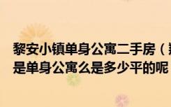 黎安小镇单身公寓二手房（翔安的特房黎安小镇主打的户型是单身公寓么是多少平的呢）