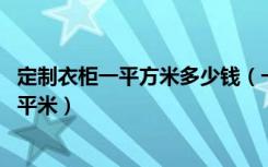 定制衣柜一平方米多少钱（一般来说,定制整体衣柜多少钱一平米）