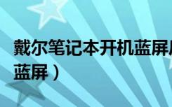 戴尔笔记本开机蓝屏后黑屏（戴尔笔记本开机蓝屏）