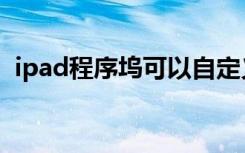 ipad程序坞可以自定义吗（ipad程序闪退）