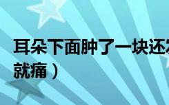 耳朵下面肿了一块还发烧（耳朵下面肿了一按就痛）