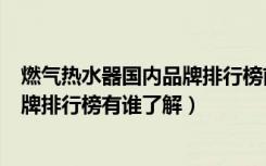 燃气热水器国内品牌排行榜前十名（十大中国燃气热水器品牌排行榜有谁了解）