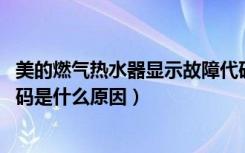 美的燃气热水器显示故障代码E2（美的热水器显示e2故障代码是什么原因）