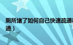 厕所堵了如何自己快速疏通视频（厕所堵了如何自己快速疏通）