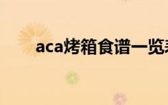 aca烤箱食谱一览表（aca烤箱食谱）