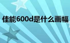 佳能600d是什么画幅（佳能600d使用技巧）