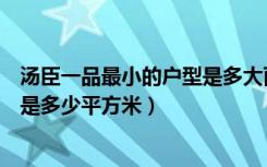 汤臣一品最小的户型是多大面积（上海汤臣一品小户型大概是多少平方米）