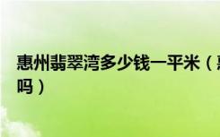 惠州翡翠湾多少钱一平米（惠阳翠堤湾均价多少是带装修的吗）