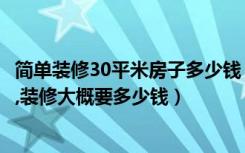 简单装修30平米房子多少钱（30平方米的的小户型怎么装修,装修大概要多少钱）