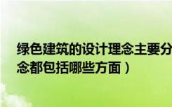 绿色建筑的设计理念主要分哪三个方面?（绿色住宅设计理念都包括哪些方面）