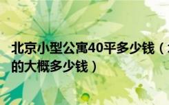 北京小型公寓40平多少钱（北京朝阳小户型公寓三四十平米的大概多少钱）