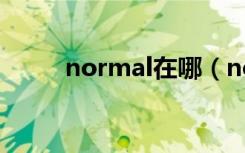 normal在哪（normal dot位置）