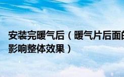 安装完暖气后（暖气片后面的乳胶漆怎么刷 用刷子吗会不会影响整体效果）