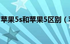 苹果5s和苹果5区别（苹果5s和苹果5的区别）