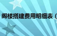 阁楼搭建费用明细表（阁楼搭建费用贵不贵）