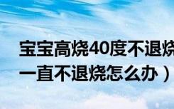 宝宝高烧40度不退烧怎么办（宝宝发烧40度一直不退烧怎么办）