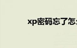 xp密码忘了怎么办（xp密码）